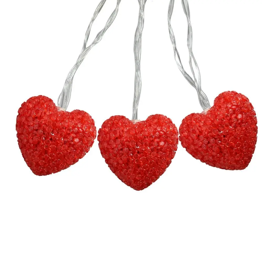 USB Port Heart Curtain Fairy Light Creative Love Valentine Day LED String Lights Beautiful Red Pink LED Atmosphere Light