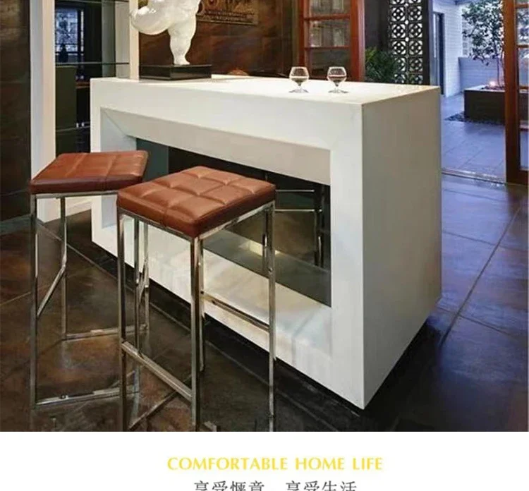 55Painted bar counter, simple household,  modern partition entrance rock slab table