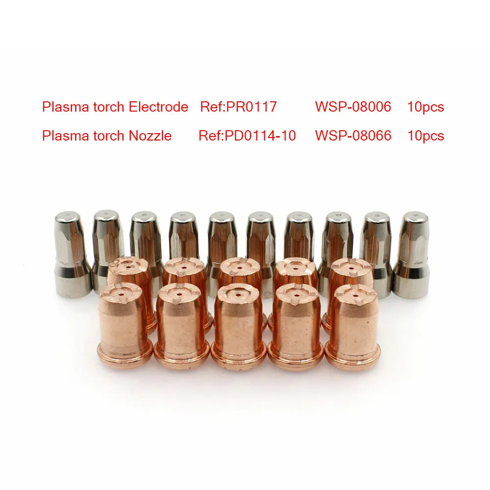 Essential 20pcs PR0117 for plasma Electrode PD011410 Tips 1 0mm for Trafimet for s75 Cuting for torch Reliable Performance