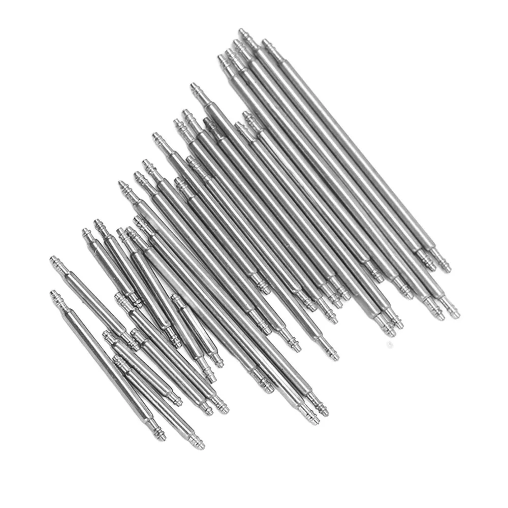 30pcs/60pcs Silver Watch Band Pins Stainless Steel Different Sizes Spring Bar Pins Watch Repair Pins for Watch Straps