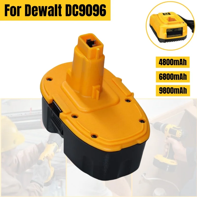 18V 9800mAh NiMH Battery For Dewalt DC9096 DE9039 DE9096 DE9098 DE9503 DC212 DC330 XRP Cordless Drill Replacement Cell