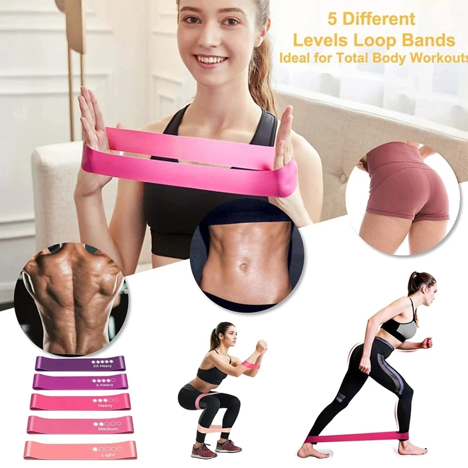 Elastic Resistance Bands Yoga Training Gym Fitness Gum Pull Up Assist Rubber Band Crossfit Exercise Workout Equipment