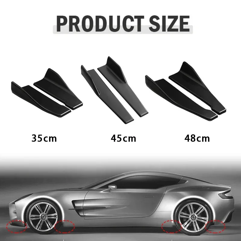 48cm Rear Bumper Splitter Apron Spoiler Side Skirt Extension Lip For LADA Vesta 2015-2026 Car Styling Accessories