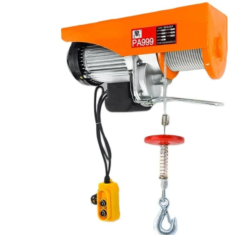 

220V PA200-PA600 12-20M Mini Electric Hoist Crane Household Small Lifting Hoist 1t/0.5 Ton Decoration Winch Hoist Crane