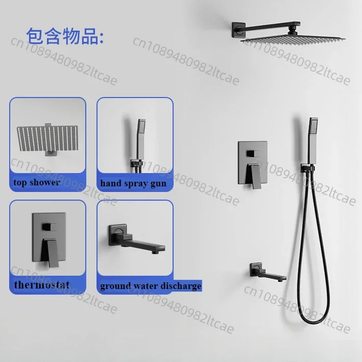 10 Inch Rain Shower Head System 4 Full Body Jets Set Wall Mounted High Pressure Rainfall Shower Faucet Fixtures Combo