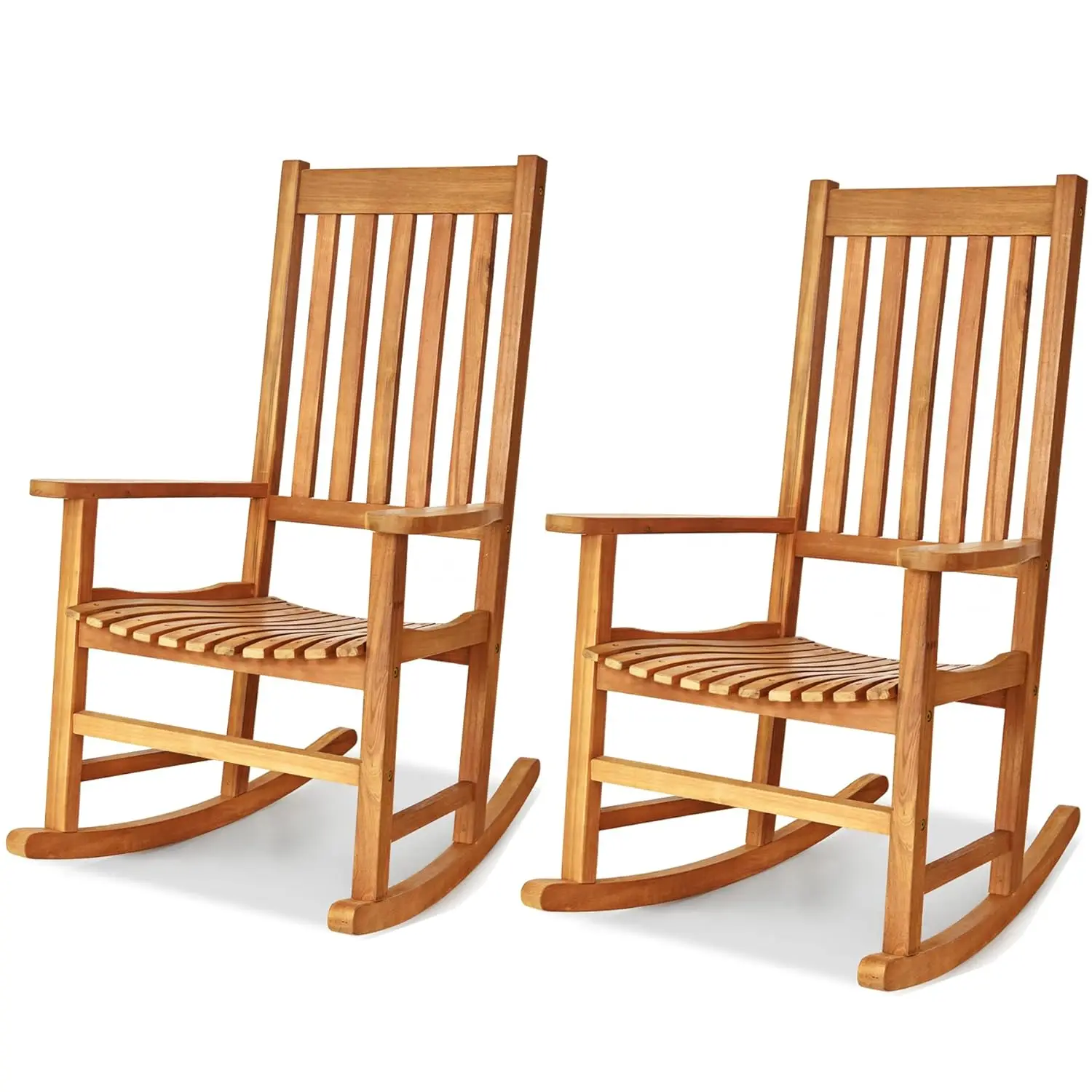 

Деревянный комплект кресел-качалок для веранды, деревянное кресло-качалка с высокой спинкой и подлокотниками для использования в помещении и на улице, на заказ