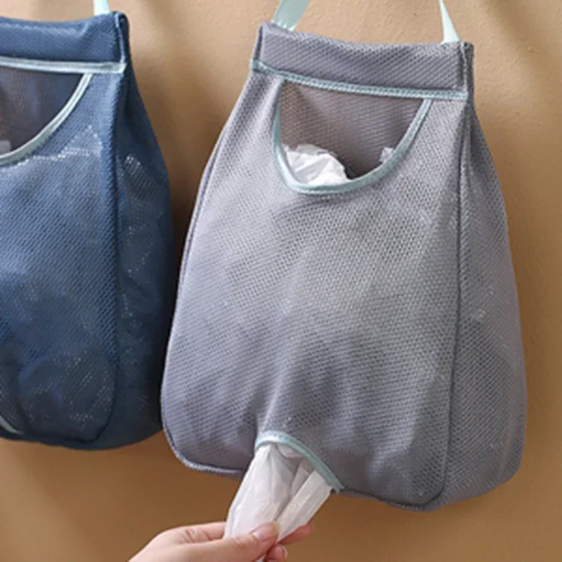 Garbage Bag Storage Box for Washable Mesh Storage Bags Plastic Bag Wall Hanging Bag Plastic Holder Dispenser Kitchen Tools