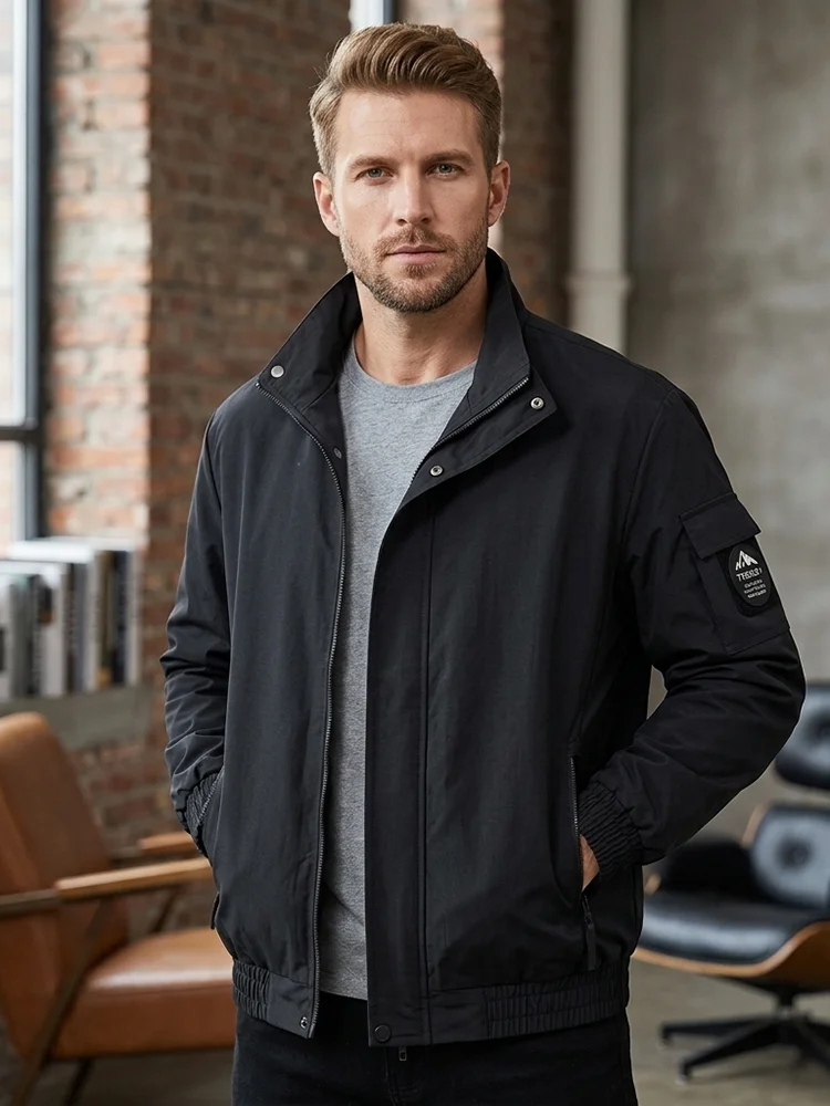 2026 Mens Plus Size Cargo Jacket 5XL Casual Solid Color Coat Spring Autumn Fashion Outdoor Utility Jacket Big  Tall Outerwear