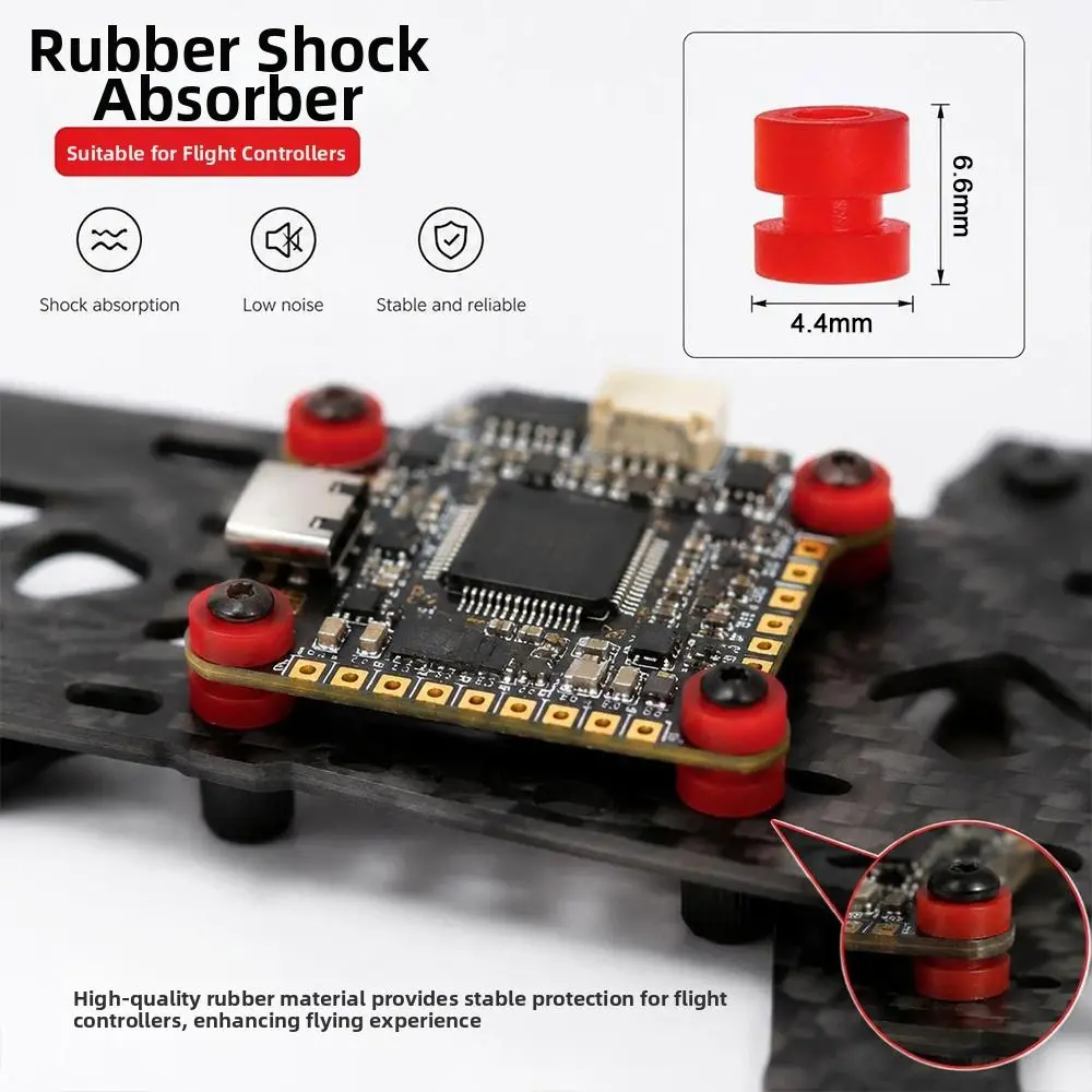 10pcs V2 Upgraded Anti Vibration Rubber Damper Balls 8 Colors M2*6.6 Absorption Balls Soft Mount Shock