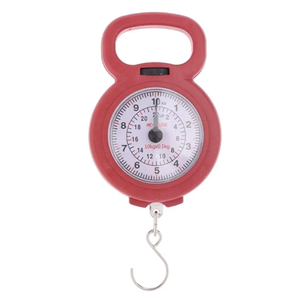1Pcs Durable 10kg Capacity Spring Scale Mini Pointers Hook Digital Weighing Scales Portable Hanging Fishing Scale