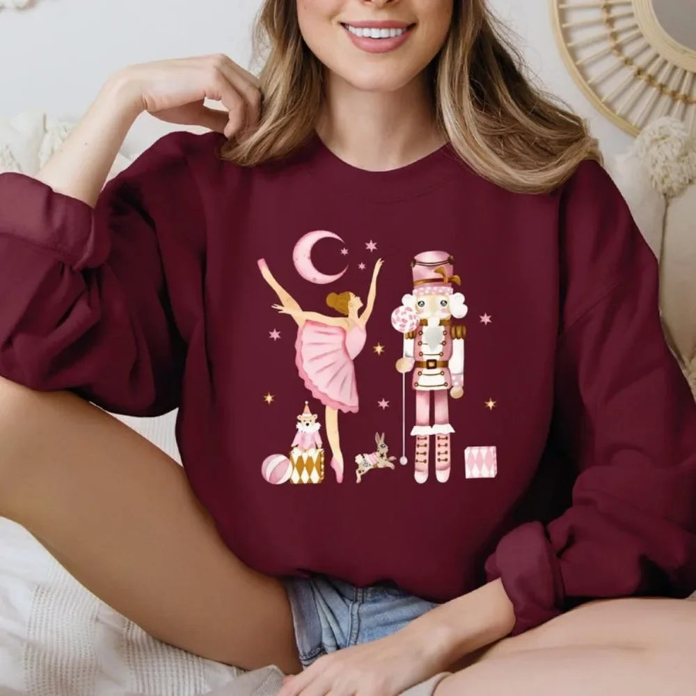 Nutcracker Ballet Women Sweatshirt Hoodie Nutcracker Pullovers Christmas Nutcracker Men Long Seleeve Hooded Christmas Sweatshirt