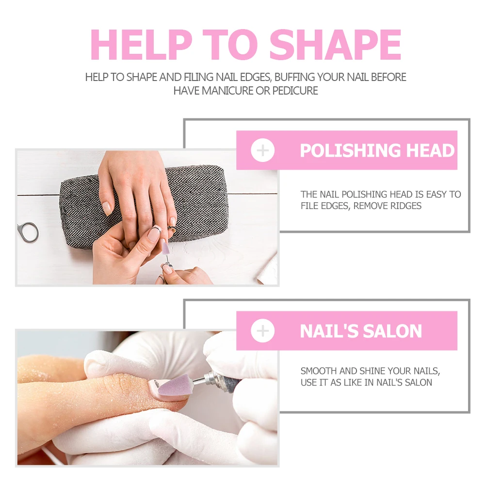 12 Stück Wolle Nagelschleifen Hochwertige glatte Polierköpfe für Maniküre Pediküre Nail Art Shaping Filing Polieren