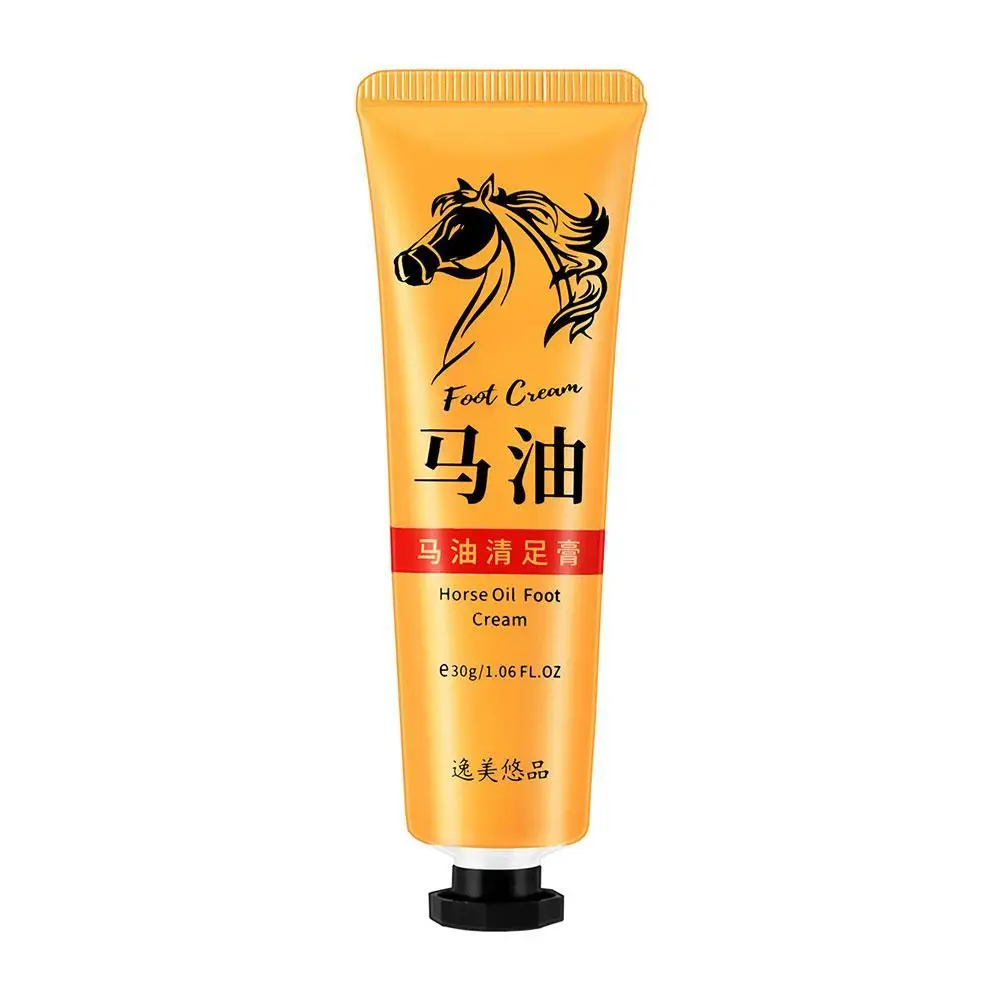 Crema antigrietas para pies, aceite de caballo para reparación de talón agrietado, suave para manos, 30g, eliminación de secado, cuidado de la piel muerta, callos Sk I8M6