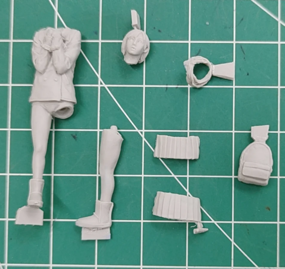 1/35 Ratio Resin Figure Assembly Kit JK-06 Female High School 2 Student Winter Clothes School GK Model Unassembled Unpainted