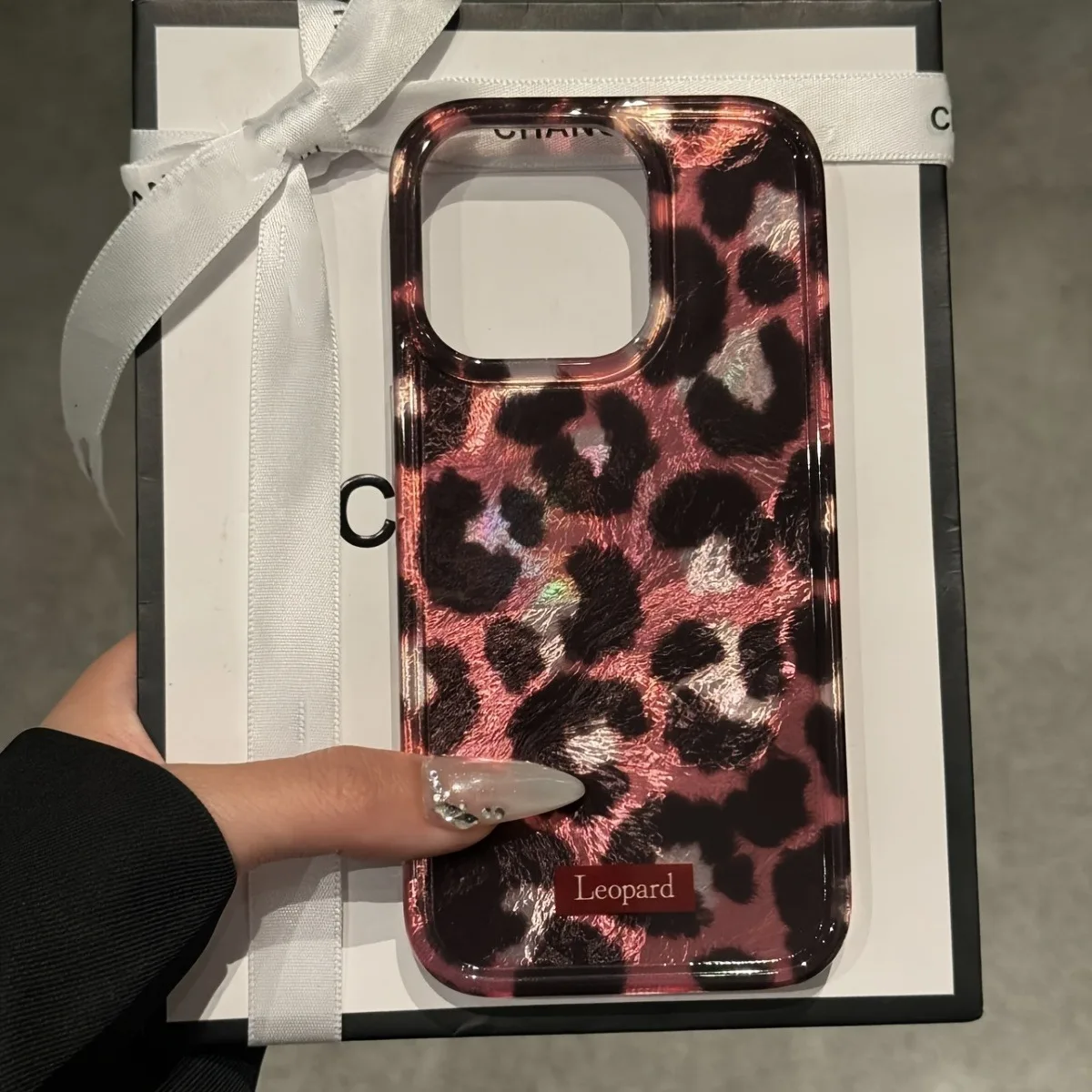 Stylish Laser Leopard Print Phone Case for iPhone 15 Pro Max Cases iPhone 11 12 13 14 16 XS X XR 7 8 16 Plus SE 2022 Soft Cover