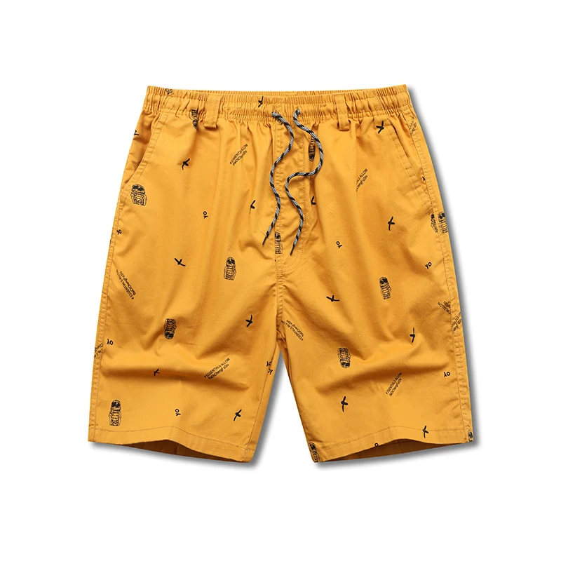 

2026 100%Cotton Sports Shorts For Men's Summer Wear Straight Large Size Casual Pants Men's Fashion Printed Five-point Pants Thin
