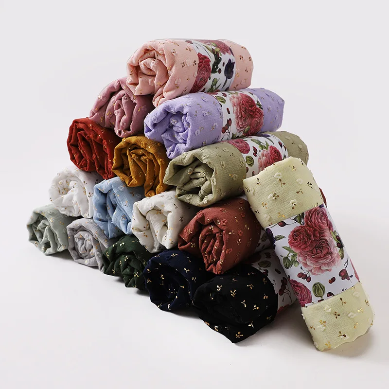 

Women's Flower Chiffon Hijab Scarf Solid Muslim Shawl Headscarf Wrap Headband Turban Bandana Foulard Bufandas