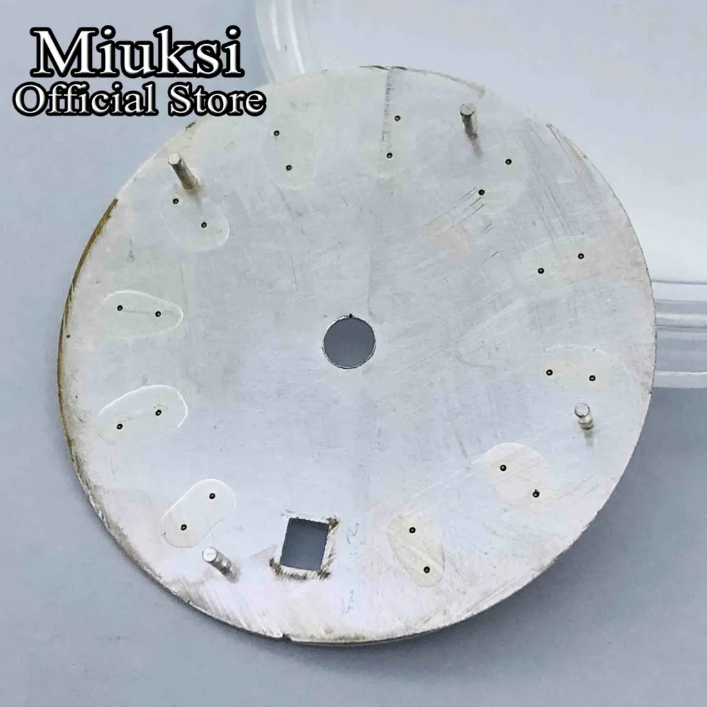 Miuksi 29.2mm black blue silver sterile watch dial duminous fit NH35 ETA2824 2836 Miyota8205 8215 Mingzhu DG2813 3804 movmemt