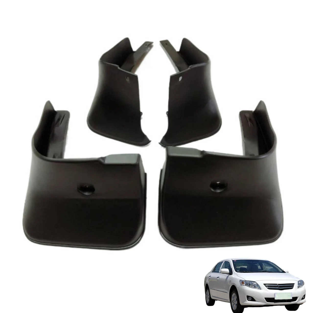 

Automotive Waterproof Mudguard PP Black Prevent Mud Splashing For Corolla AE140 2007-2013 4pcs Car Mud Flaps Accessories