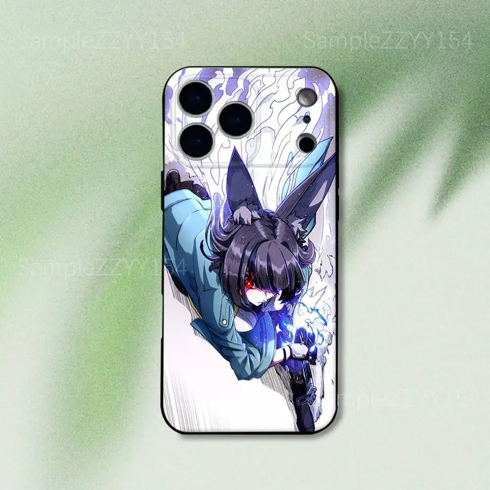 حافظة هاتف Zenless Zone Zero Hoshimi Miyabi لهاتف iPhone 17,16,15,14,13,12,Pro,Max,Plus,E,SE4,Air,Mini Black Soft Funda