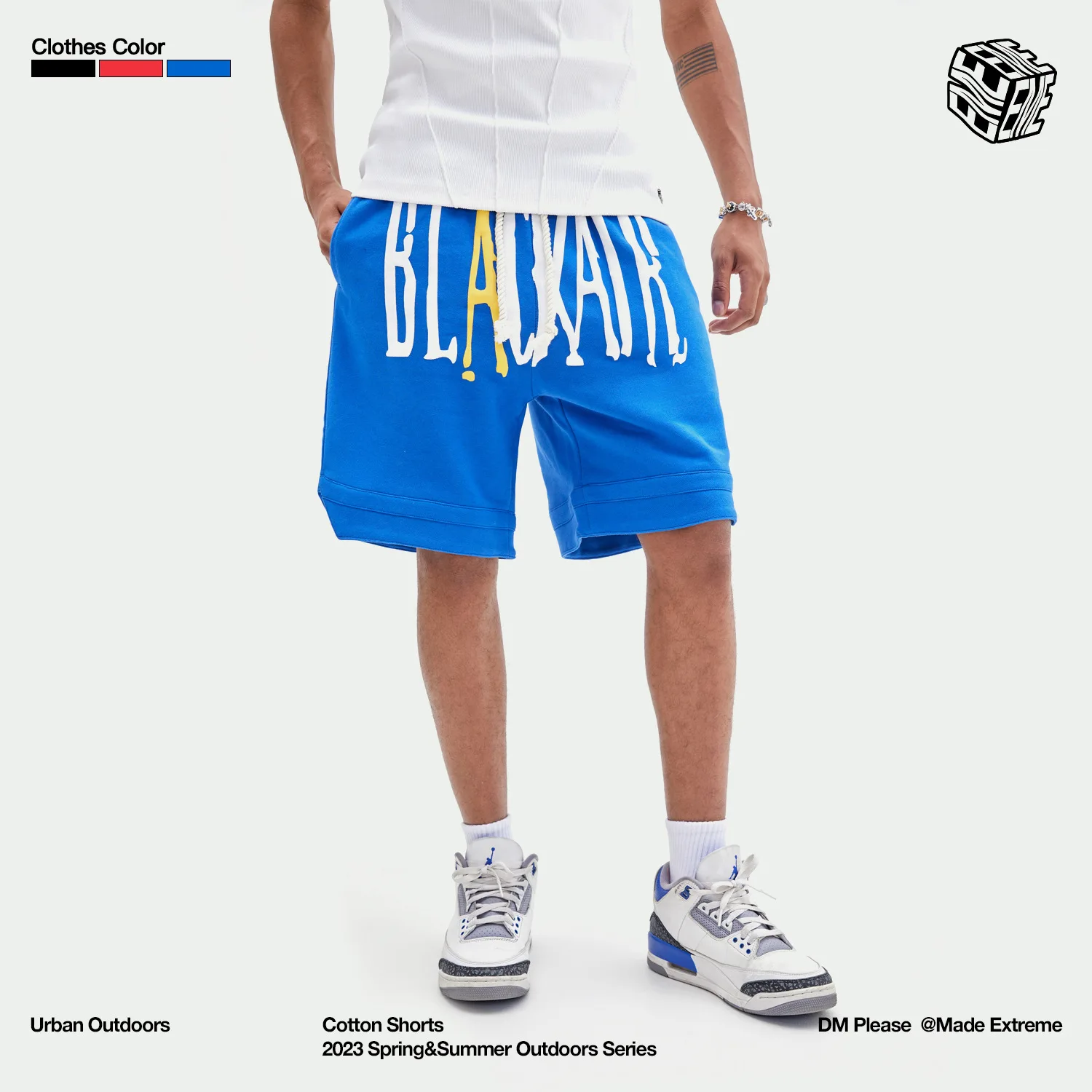 BLACKAIR-pantalones cortos con estampado de espuma para hombre, ropa de calle informal, Y2k, para gimnasio, 220201