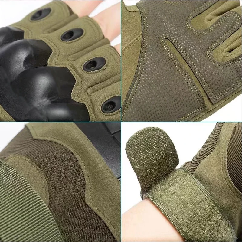 Men's Half Finger Gloves Outdoor Tactical Full Fingure Gloves Sports Shooting Hunting Climbing Airsoft Motorcycle Cycling Gloves