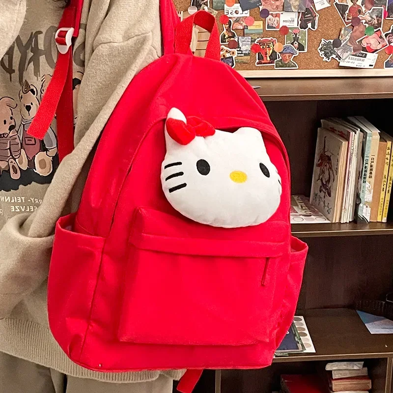 Sanrio Japanese hello kitty Schoolbag Girl Junior High School Student big Capacity Backpack College Student Travel Bag Handbag