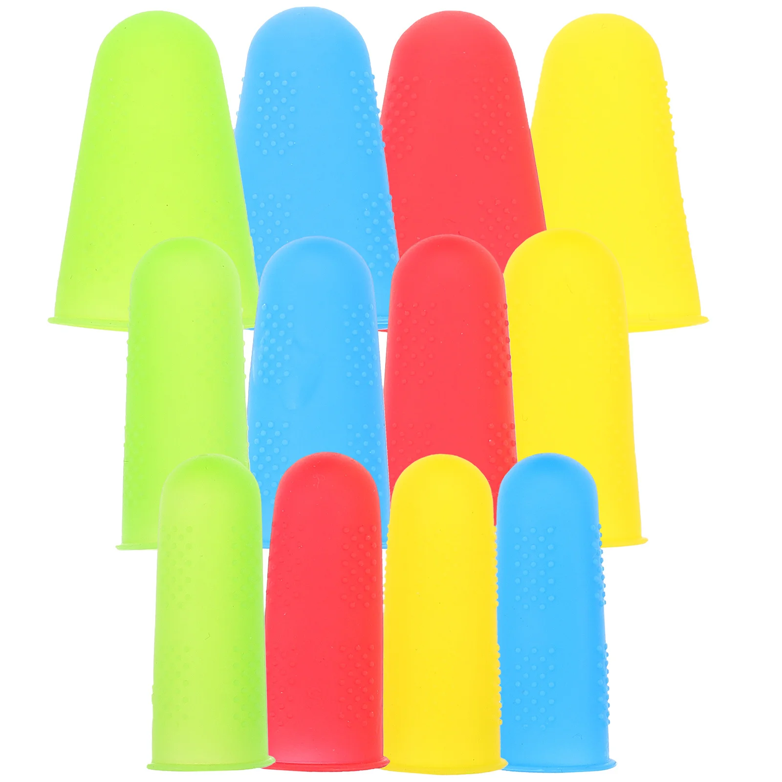 

12Pcs Anti-Slip Finger Sleeve Premium Silicone Protective Guard for DIY Crafting Kitchen Garden Work Multi-Function