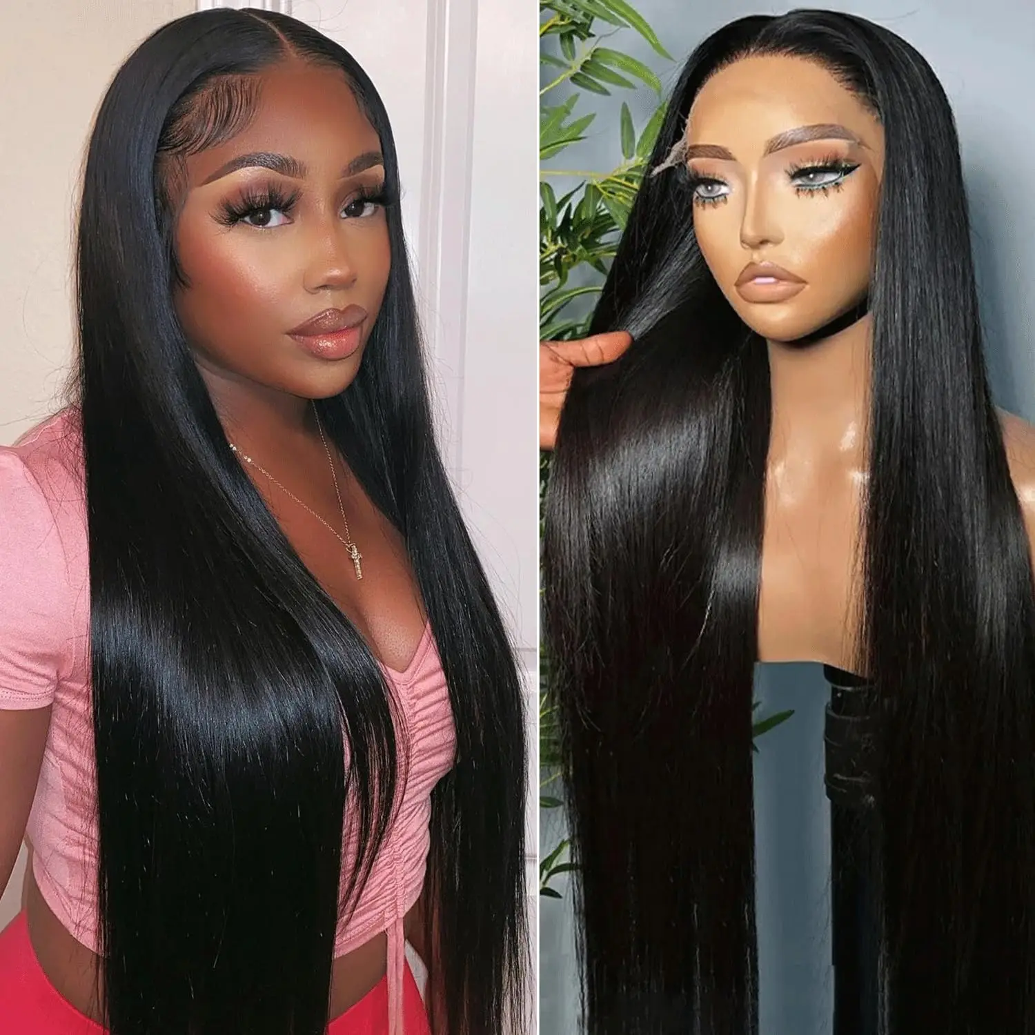 

Straight Lace Front Wigs 13x6 Transparent Lace Frontal Wig Pre Plucked Remy 13x4 Brazilian Straight Human Hair Wigs For Women