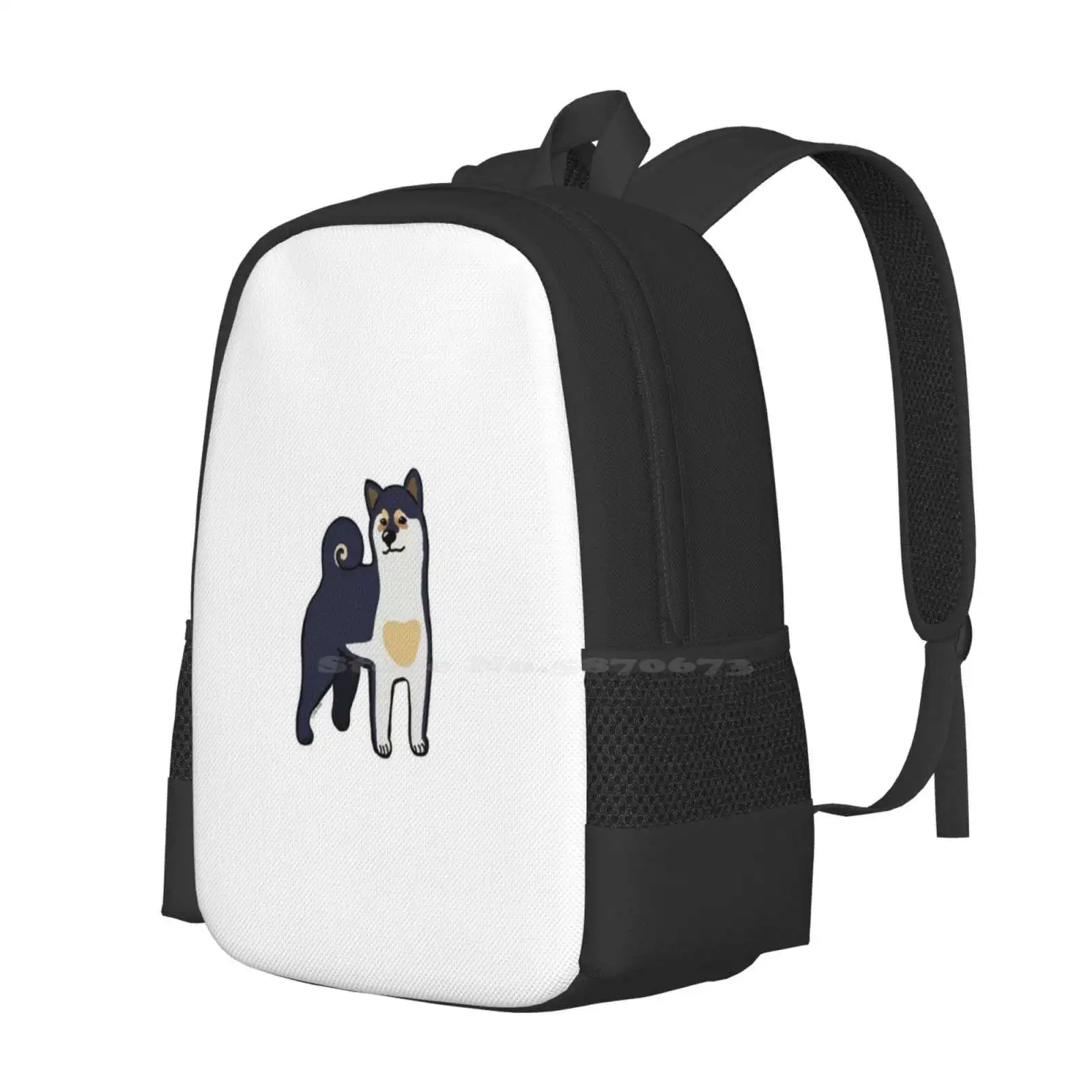 Black And Tan Shiba Inu School Bags Travel Laptop Backpack Shibe Black And Tan Shiba Doggo Japanese Dog Puppy I Love My Shiba