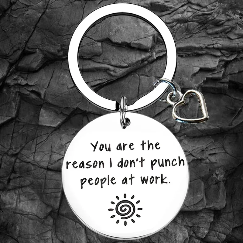 Funny Coworker Gift Keychain Coworker Christmas Leaving Gift Key Rings Teacher Nurse Boss Farewell Going Away Gift