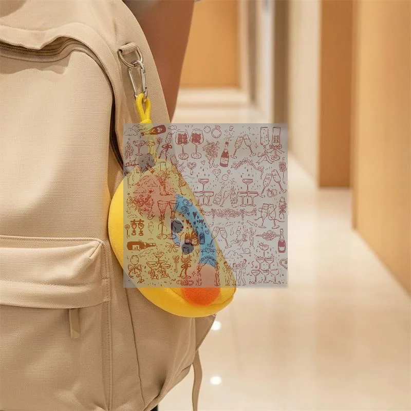 Cute Cartoon Fruit Strawberry Plush Coin Wallet Kawaii Data Cable Jewelry Key Bag Wallet Pendant Portable Accessory Storage Bag