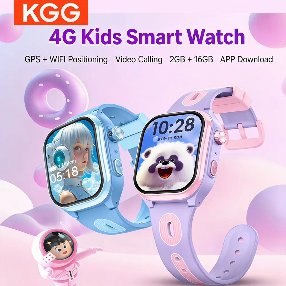 

Smart Watch Kids 4G GPS WIFI Video Call APP Download SOS Phone Call Monitor Tracker Location Children Smartwatch Boys Girls
