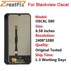 100% Original Tested For Blackview OSCAL S80 LCD Display + Touch Screen Replacement For Blackview S80 LCD Screen Display + Glue