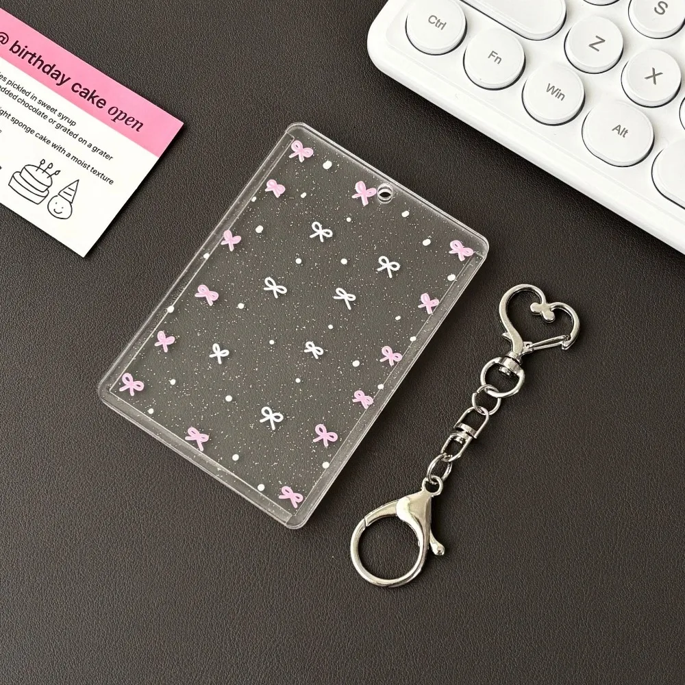 Oryginalny Ins Color Snowflake Transparent Glitter Acrylic Small Card Card Brick Small Card Card Card Film Card Sleeve