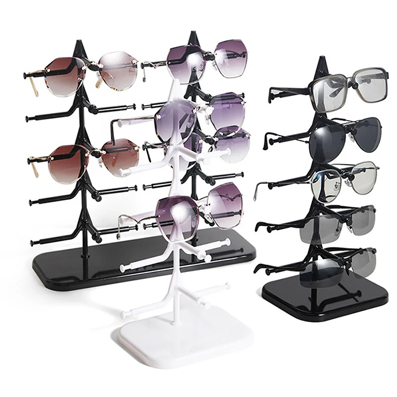 Plastic Sunglasses Show Rack Holders Eyeglasses Display Stand Storage Holder Glasses Shelf Home Organizer Space Saving Shelf