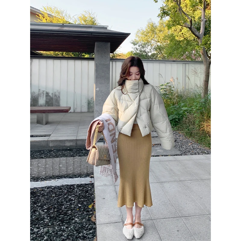 

Chen Chuan Knitted Asymmetrical High Waist ter Fi Tail Skirt Women's Spring New Sle Ele Bodycon Dr