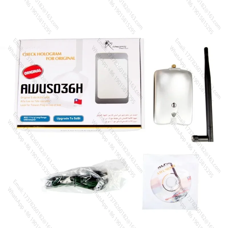 Tarjeta de interfaz de red inalámbrica USB sin controlador Rtl8187 AWUS036H