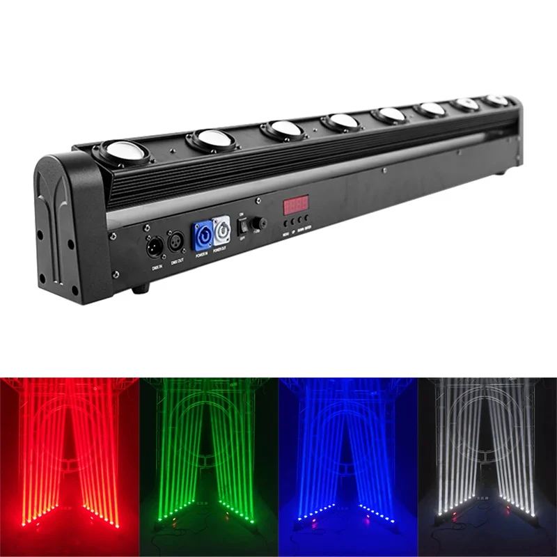 Imagem -02 - Led Beam Moving Head Light Dmx512 Controle 8x12w Rgbw em dj Disco Bar Kvm Festa Equipamento de Palco