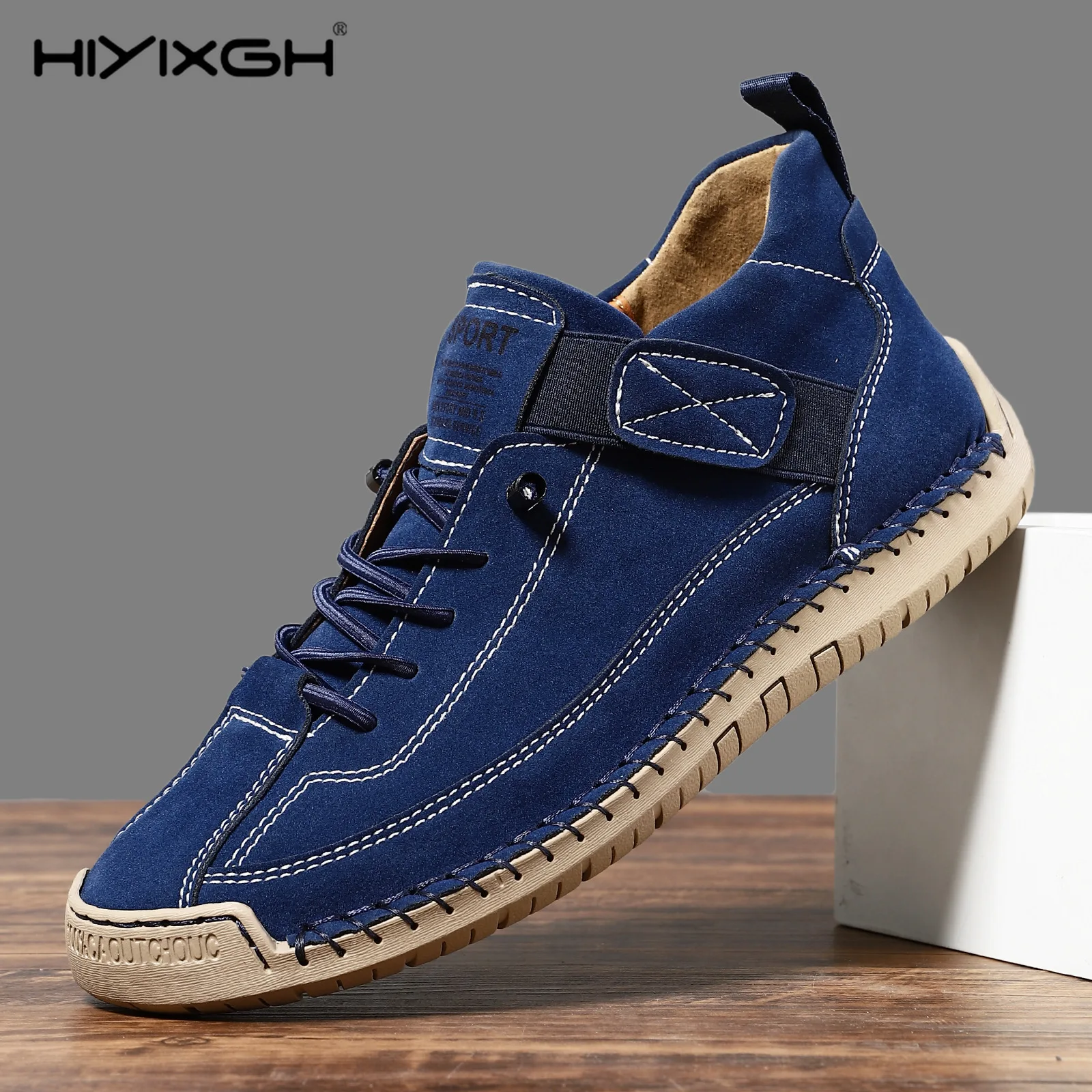 Handmade Leather Men Shoes Casual Slip On Loafers Breathable Leather Shoes Men Flats Fashion Moccasins Tooling Shoes Plus Size view 4