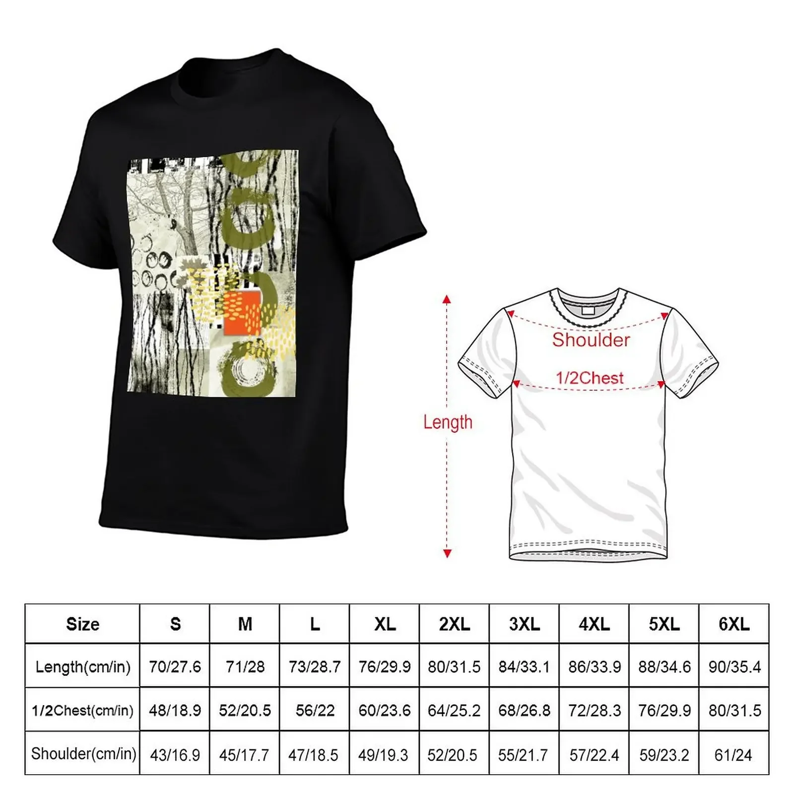 Monochromatic Abstract Art T-Shirt summer top anime shirt Men's t-shirts