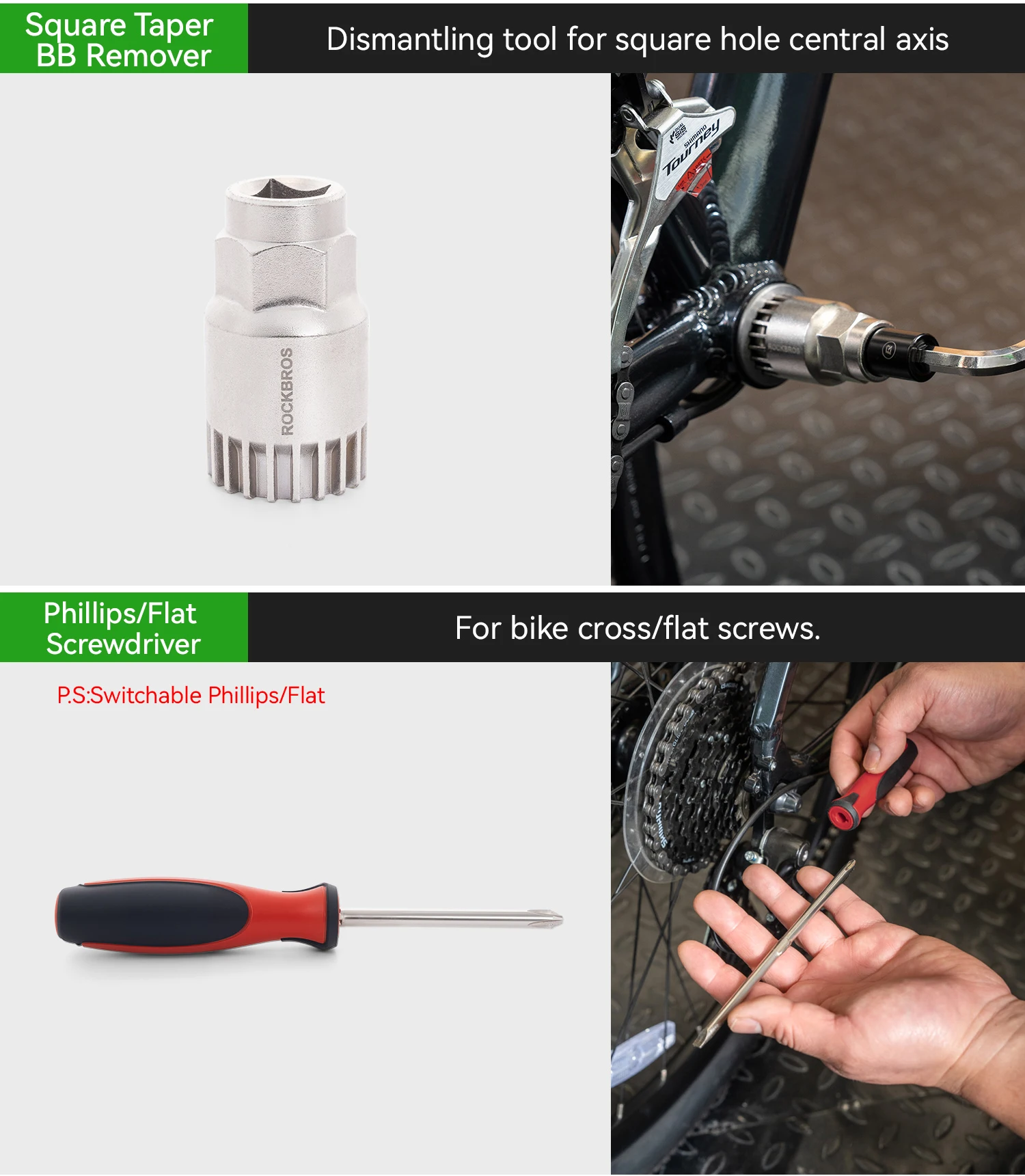 ROCKBROS Fahrrad-Reparaturwerkzeug-Set Multifunktionales 22-in-1 Fahrrad-Kombinations-Wartungswerkzeug-Set Fahrrad-Zubehör – Detail 16