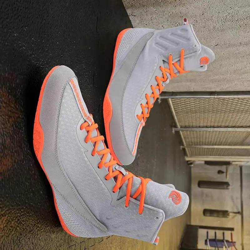 

Летние боксерские кроссовки для мужчин, белые, серые, сетчатые, дышащие, для борьбы, дизайнерские, для тренировок в зале