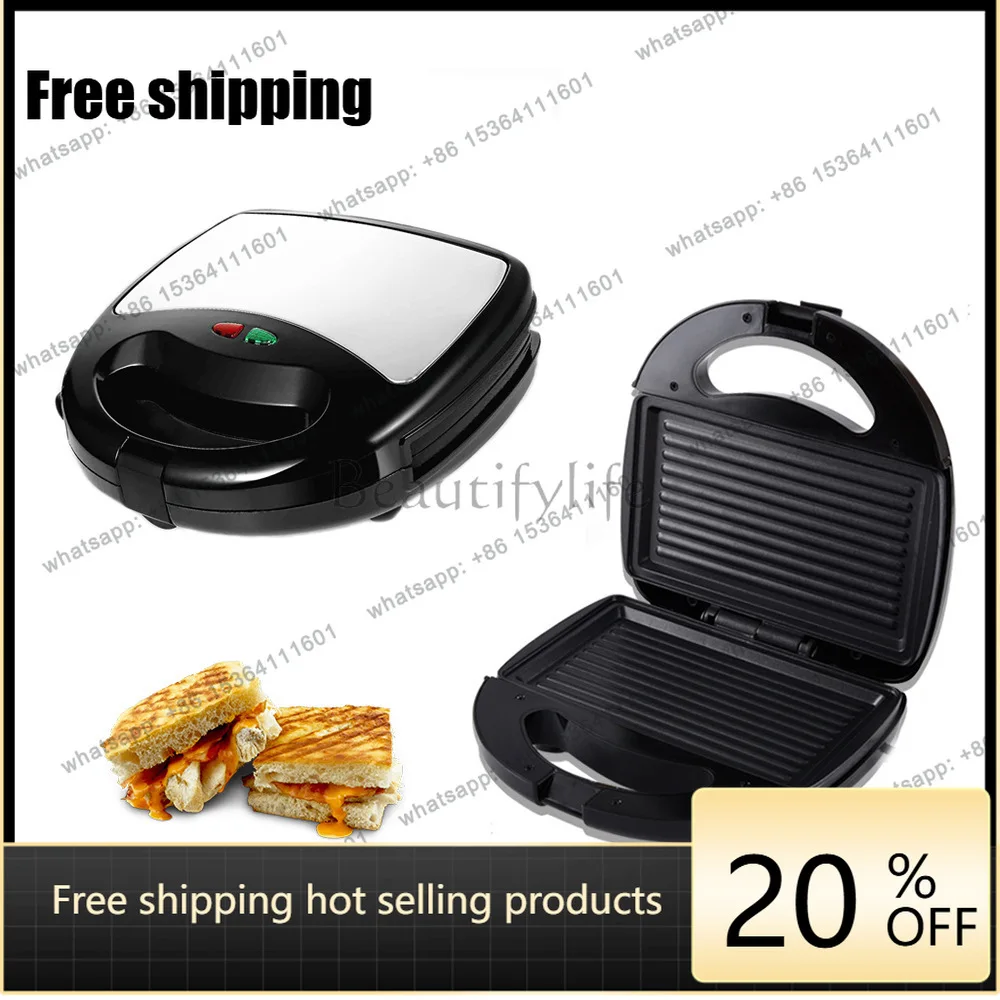 European standard curved stripe waffle maker, sandwich machine, muffin home grill, steak and roasting machine