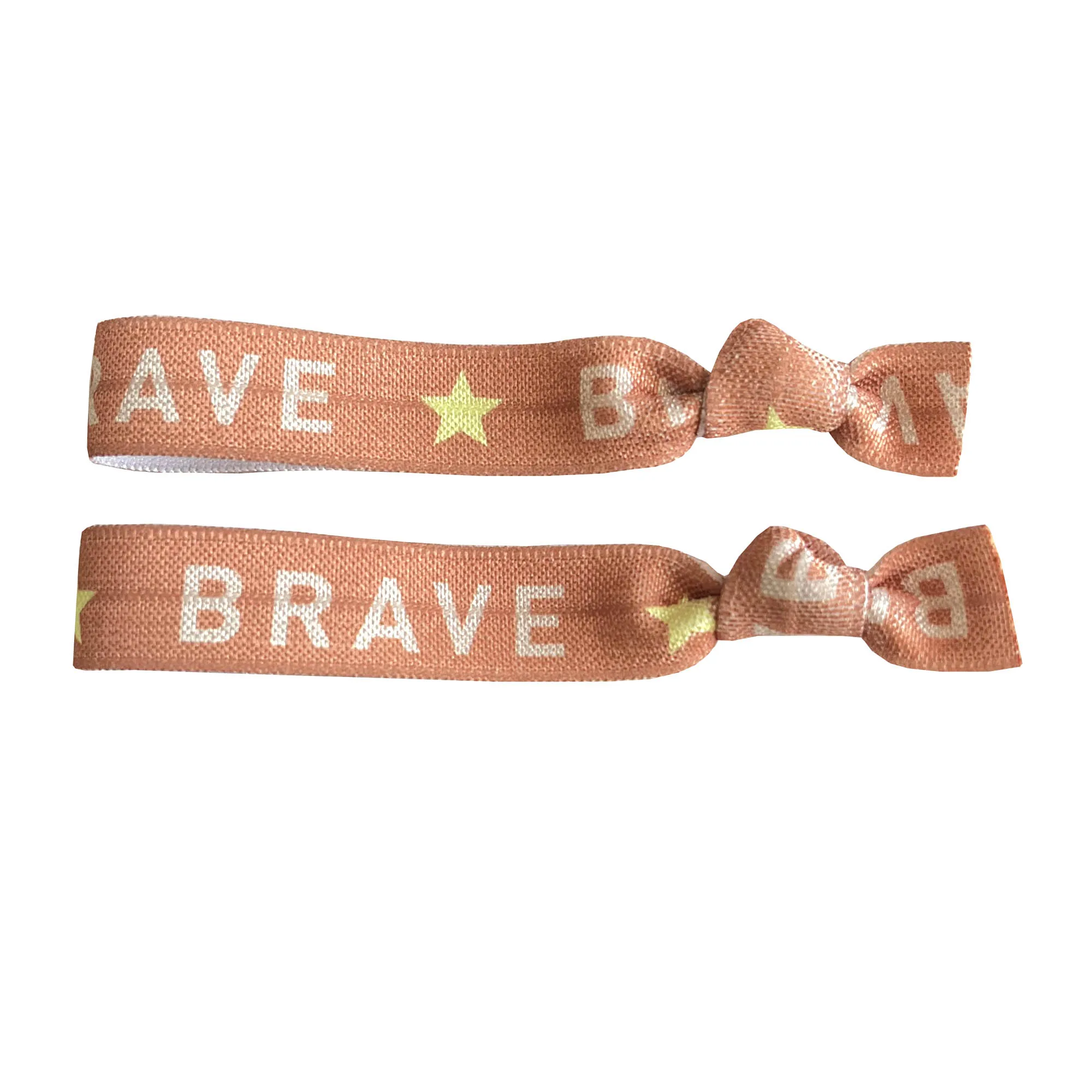 100 Stück Happiness AMOUR LABELLE geknotetes Haargummi-Armband Good Vibes Carpe Diem Love Print Pferdeschwanzhalter Gummiband-Armband – Detail 18