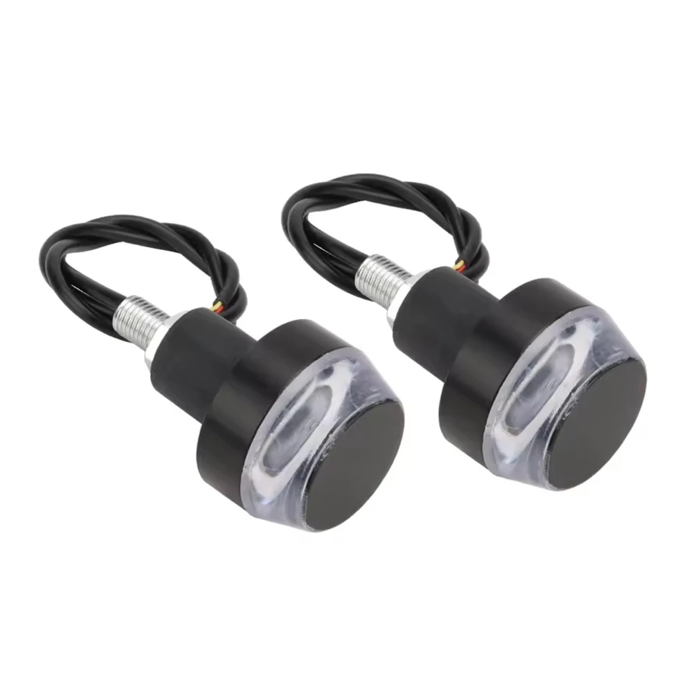 2Pcs LED Motorcycle Handlebar Turn Signal and Brake Lights Providing Clear Visibility and Awareness 2Pcs LED Motorcycle