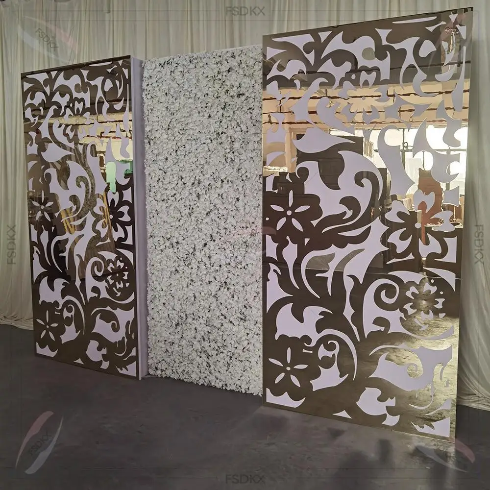 

Cheap Wedding Backdrop Event Stage White Acrylic/pvc Stage Background Wedding Event Arch Stand Design