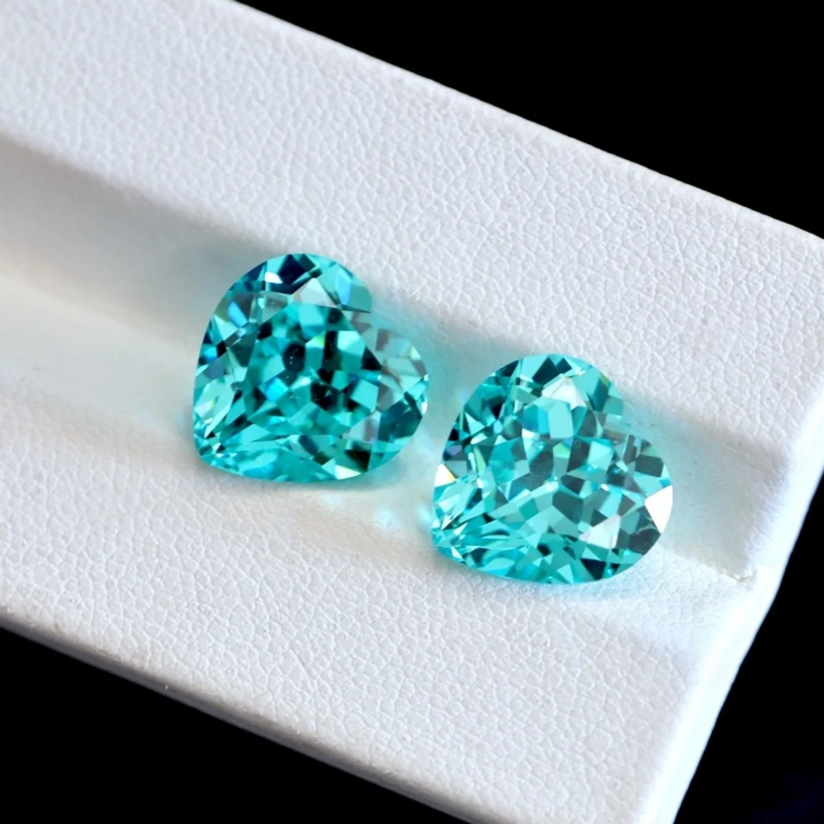 8x8mm Heart Shape Faceted Paraiba Tourmaline Heart Shaped Cut Ice Blue Tourmaline Gem 3