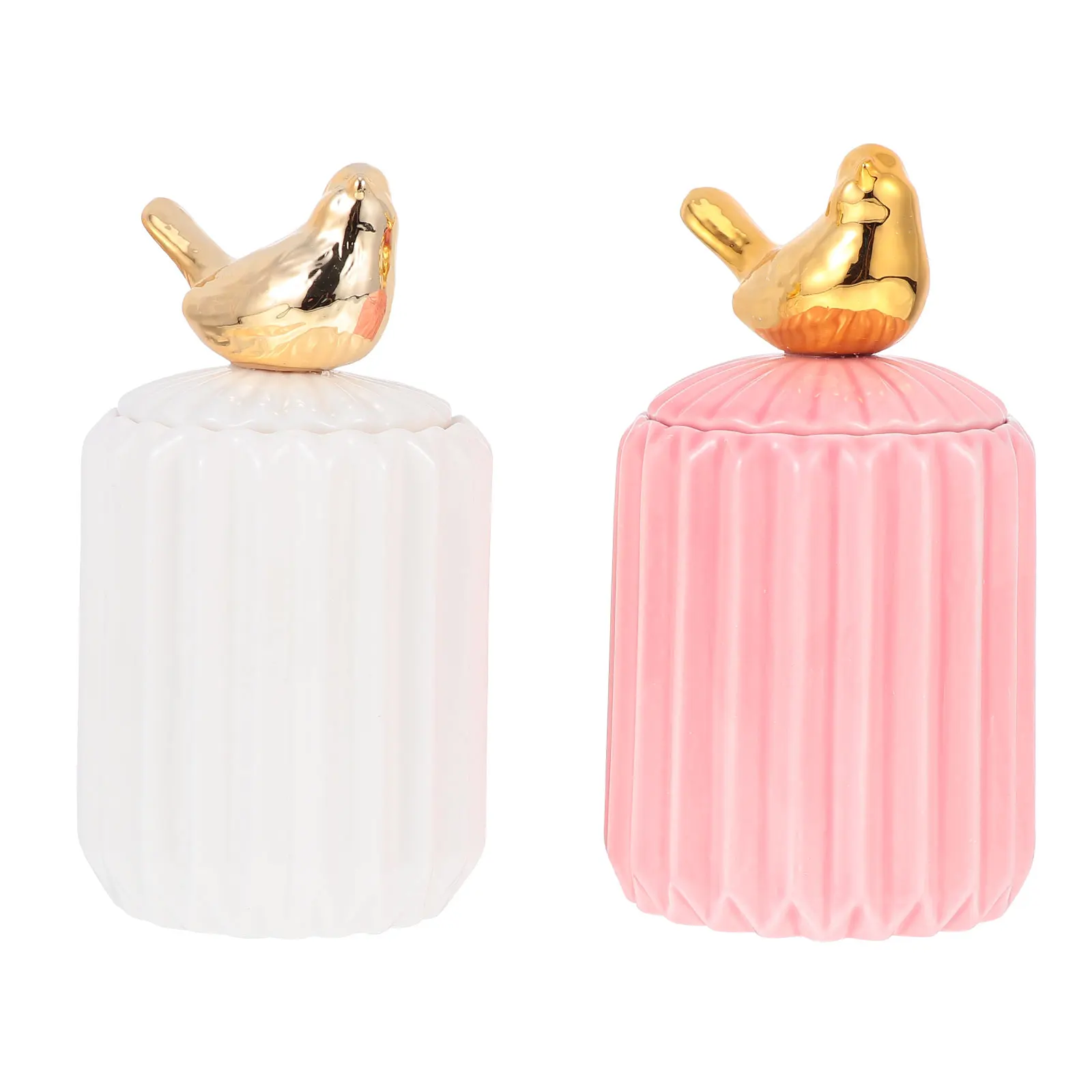 

1Pcs Ceramic Sealing Jar with Rabbit Ear Decor Transparent Glass Food Storage Jar for Kitchen Snack Ingredient Organization