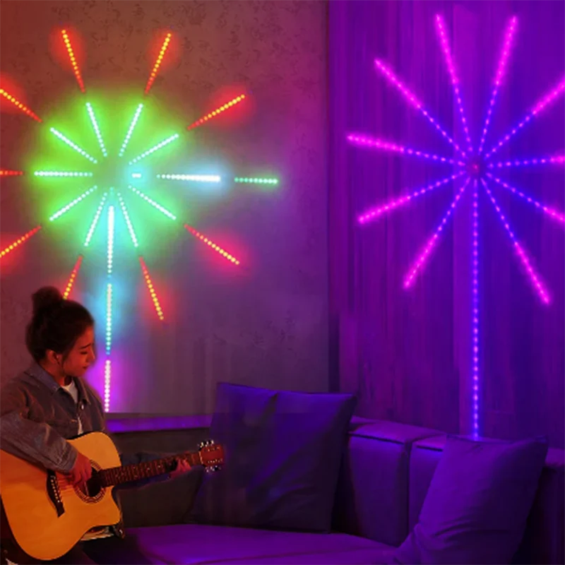 

2024 NEW LED Lights Holiday Light Remote-Controlled RGB 5050 Music Room Decor TV Wall Christmas Home Decoration